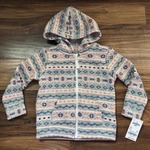 NWT Osh Kosh Fleece Fair Isle Hoodie